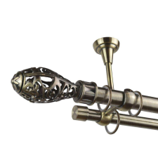 OEM Toledo dupla rúd galéria mennyezeti rögzítéssel 25/19 - antik arany - 360 cm karnis, függönyrúd