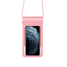 OEM Univerzális vízálló védőtok okostelefonhoz, 6.5″ méretig, víz alatti fényképezéshez, pink tok és táska