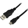 OEM USB-A 2.0 -> USB-B 2.0 mini 5pin M/M adatkábel 3m szürke (50768)