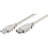OEM USB-A 2.0 - USB-A 2.0 M/F adatkábel hosszabbító 0.6m fehér (XUSBKAB2AAE06WH)