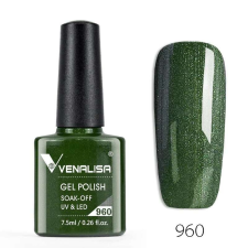 OEM Venalisa 960 Sötétzöld Csillogó Gél Lakk - 7,5 ml lakk zselé