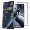 OEM Xiaomi 14T 5G / 14T Pro 5G üvegfólia, tempered glass, előlapi, 10D, edzett, hajlított, fekete kerettel