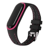OEM Xiaomi Mi Band 7 okoskarkötő / okosóra szilikon szíj, fekete-pink