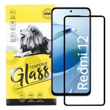 OEM Xiaomi Redmi 12 4G / 5G üvegfólia, tempered glass, előlapi, 9D, edzett, hajlított, fekete kerettel mobiltelefon kellék
