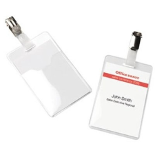 OFFICE DEPOT 90x60mm klippes álló 50db névkitűző névkitűző