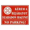 OfficeFox Piktogram Kérem a bejáratot szabadon hagyni piros