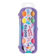 OfficeFox Vízfesték GIOTTO 30 mm Candy collection csajos színek 12 darabos kréta, festék és papír