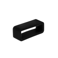  Okosóra szíj bújtató - 22 mm széles, fekete szilikon (1db) okosóra kellék