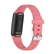 Okosóra szíj - szilikon - RÓZSASZÍN - 132mm + 91mm hosszú - Fitbit Luxe okosóra kellék