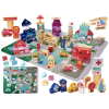  Oktatási fa város puzzle blokkok 100 db