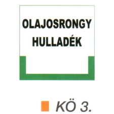 Olajosrongy hulladék kö 3. információs címke