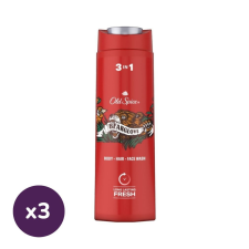 Old Spice Bearglove 3 az 1-ben tusfürdő és sampon (3x400 ml) sampon