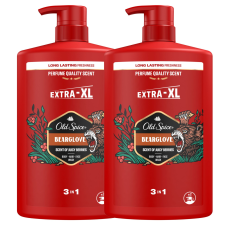 Old Spice Bearglove 3in1 férfi Sampon és Tusfürdő 2x1000ml tusfürdők