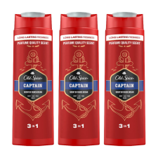 Old Spice Captain 3 az 1-ben tusfürdő és sampon férfiaknak (3x400 ml) sampon