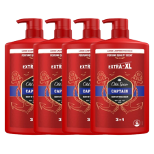 Old Spice Captain 3in1 férfi Sampon és Tusfürdő 4x1000ml tusfürdők