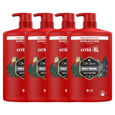 Old Spice Wolfthorn 3in1 férfi Sampon és Tusfürdő 4x1000ml tusfürdők