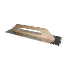 OLEJNIK Svájci glettelő fogazott INOX E 8 130x480mm kőműves és burkoló szerszám