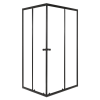  Olga SQ Element 80x90 fekete szögletes zuhanykabin tálca nélkül