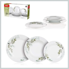  Olives porcelán tányérkészlet, 18 db 600005OL tányér és evőeszköz