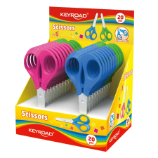  Olló 13 cm tompa fejű 20 db/display Keyroad Start vegyes színek olló