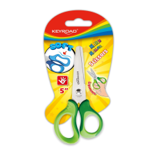  Olló 13 cm tompa fejű Keyroad Soft Grip vegyes színek olló