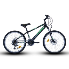 Olpran hegyi kerékpár 24" Spirit Sus Full Disc Gentle, fekete/zöld 15” mtb kerékpár