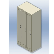  Öltözőszekrény 3 ajtós fa 900x600x1800 mm gyógyászati segédeszköz