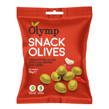  Olymp snack fűszerezett zöld magozott olajbogyó chili paprikával 70 g konzerv