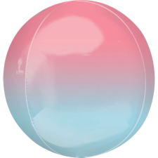  Ombré Pink and Blue Gömb Fólia lufi 40 cm party kellék