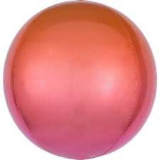 Ombré Red and Orange Gömb Fólia lufi 40 cm party kellék
