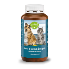 Omega-3 halolaj kapszula kutyáknak és macskáknak 400db vitamin, táplálékkiegészítő kutyáknak