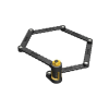 ONGUARD K9 számkombinációs colostok lakat, 90 cm, vázkonzollal, fekete-sárga