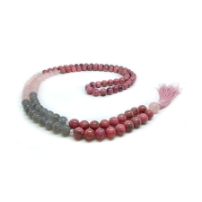  Öngyógyító erőinket aktiváló, energetizáló, méregtelenítő - rodonit, labradorit, rózsakvarc, hegyikristály ásvány mala nyaklánc