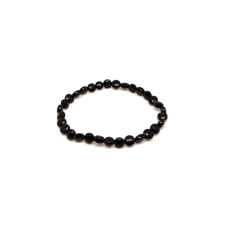 Ónix fazettált korong karkötő 6x4mm karkötő