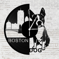 Online Boltom Bakelit óra - Boston Terrier falióra