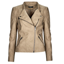 Only Bőrkabátok ONLAVA FAUX LEATHER BIKER OTW Bézs DE 34 női dzseki, kabát