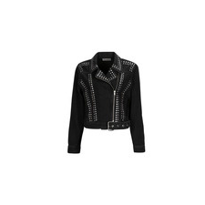Only Bőrkabátok  ONLGILLA LS STUD DNM BIKER JACKET CRO Fekete EU XL női dzseki, kabát