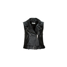 Only Bőrkabátok  ONLVERA FAUX LEATHER WAISTCOAT Fekete EU S