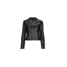 Only Bőrkabátok  ONLVICS FAUX LEATHER JACKET OTW Fekete EU S