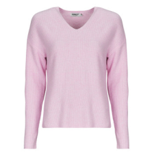 Only Pulóverek ONLCAMILLA V-NECK Rózsaszín EU XL női pulóver, kardigán