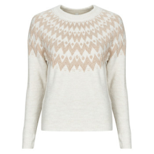 Only Pulóverek ONLFRY LS JQ GLITTER Bézs EU XL női pulóver, kardigán