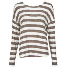 Only Pulóverek ONLLIRA L/S STRING TOP JRS Bézs M
