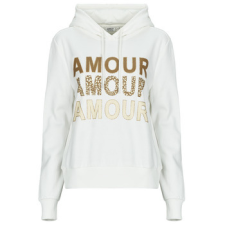 Only Pulóverek ONLMAIA L/S BELIEVE HOOD Fehér EU S női pulóver, kardigán