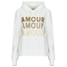 Only Pulóverek ONLMAIA L/S BELIEVE HOOD Fehér EU XL
