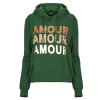 Only Pulóverek ONLMAIA L/S BELIEVE HOOD Zöld EU M