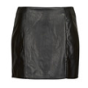 Only Szoknyák ONLLENI FAUX LEATHER SLIT SKIRT PNT Fekete EU XL