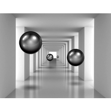  Öntapadó és mosható falfestmény Alagút fekete golyókkal3, 200 x 150 cm tapéta, díszléc és más dekoráció