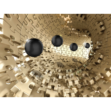  Öntapadó és mosható falfestmény Alagút fekete golyókkal4, 200 x 150 cm tapéta, díszléc és más dekoráció