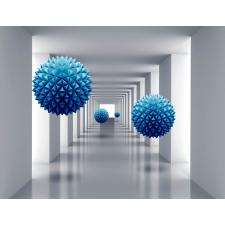  Öntapadó és mosható falfestmény Alagút kék golyókkal, 250 x 150 cm tapéta, díszléc és más dekoráció