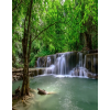  Öntapadó és mosható falfestmény Cascada44 Vízesések a zöld erdőben, 150 x 205 cm